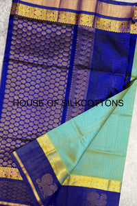 Korvai zari checks silkcotton