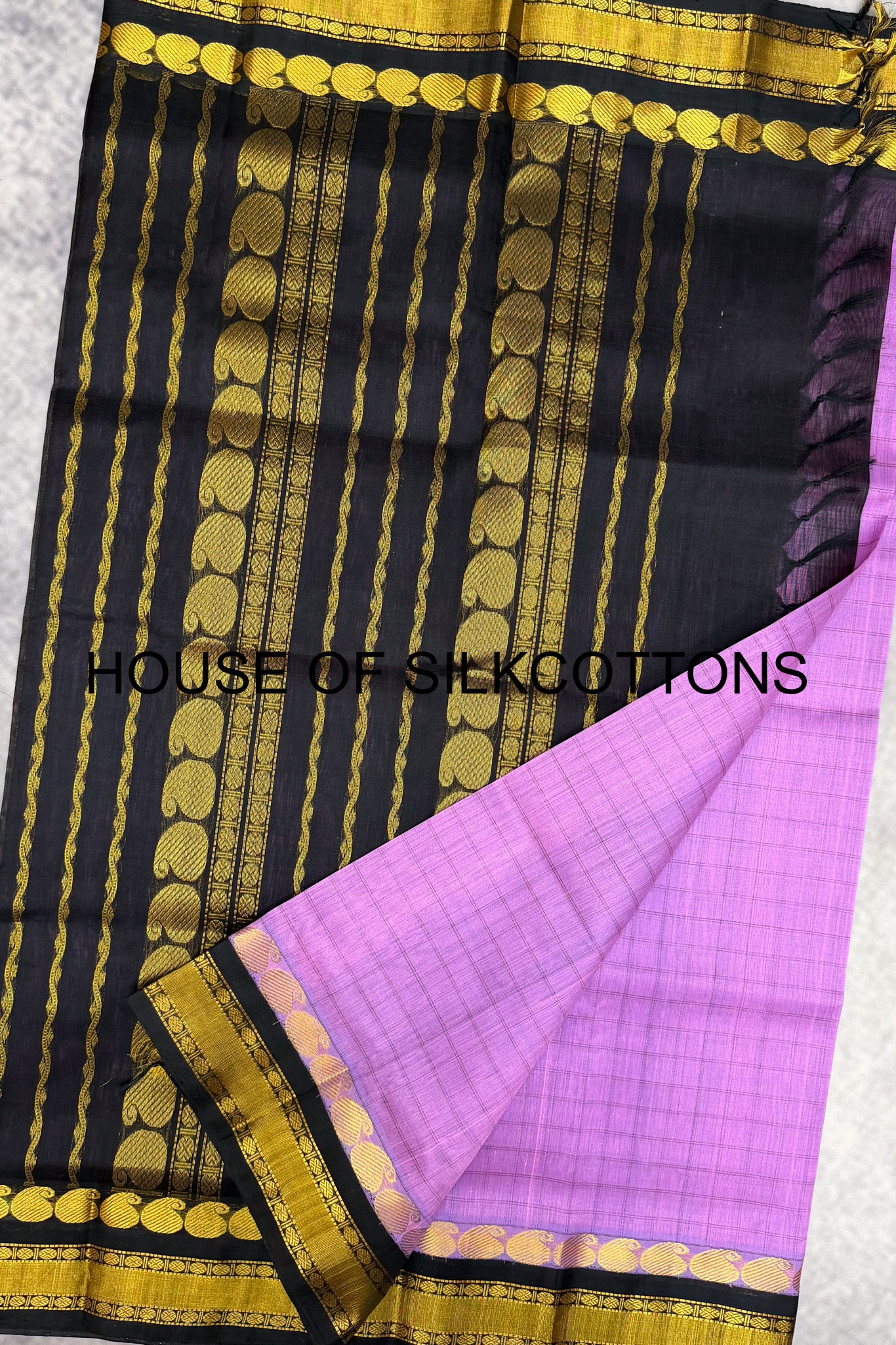 Korvai Thread Checks silk cotton