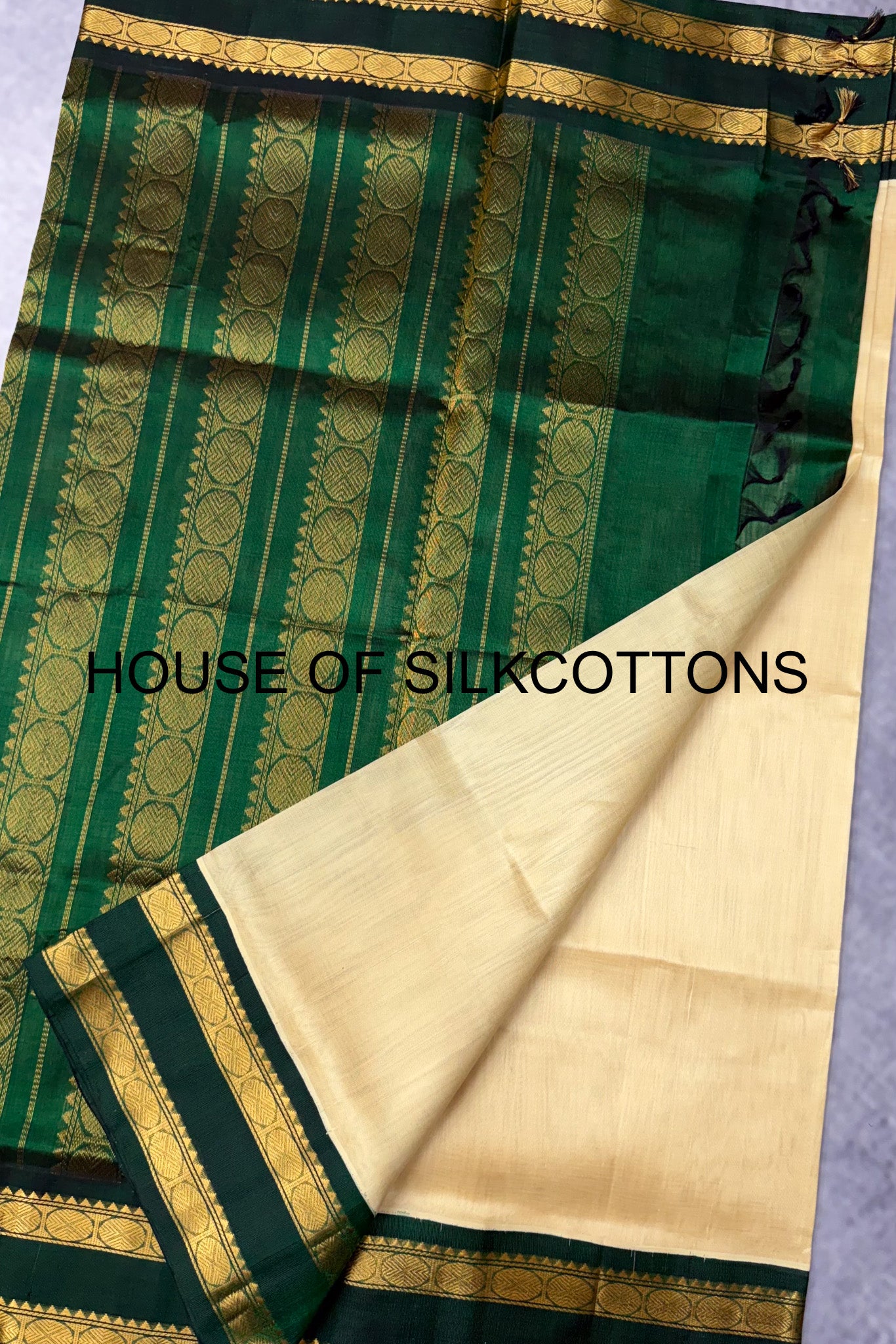 Korvai Border Plain Silkcotton