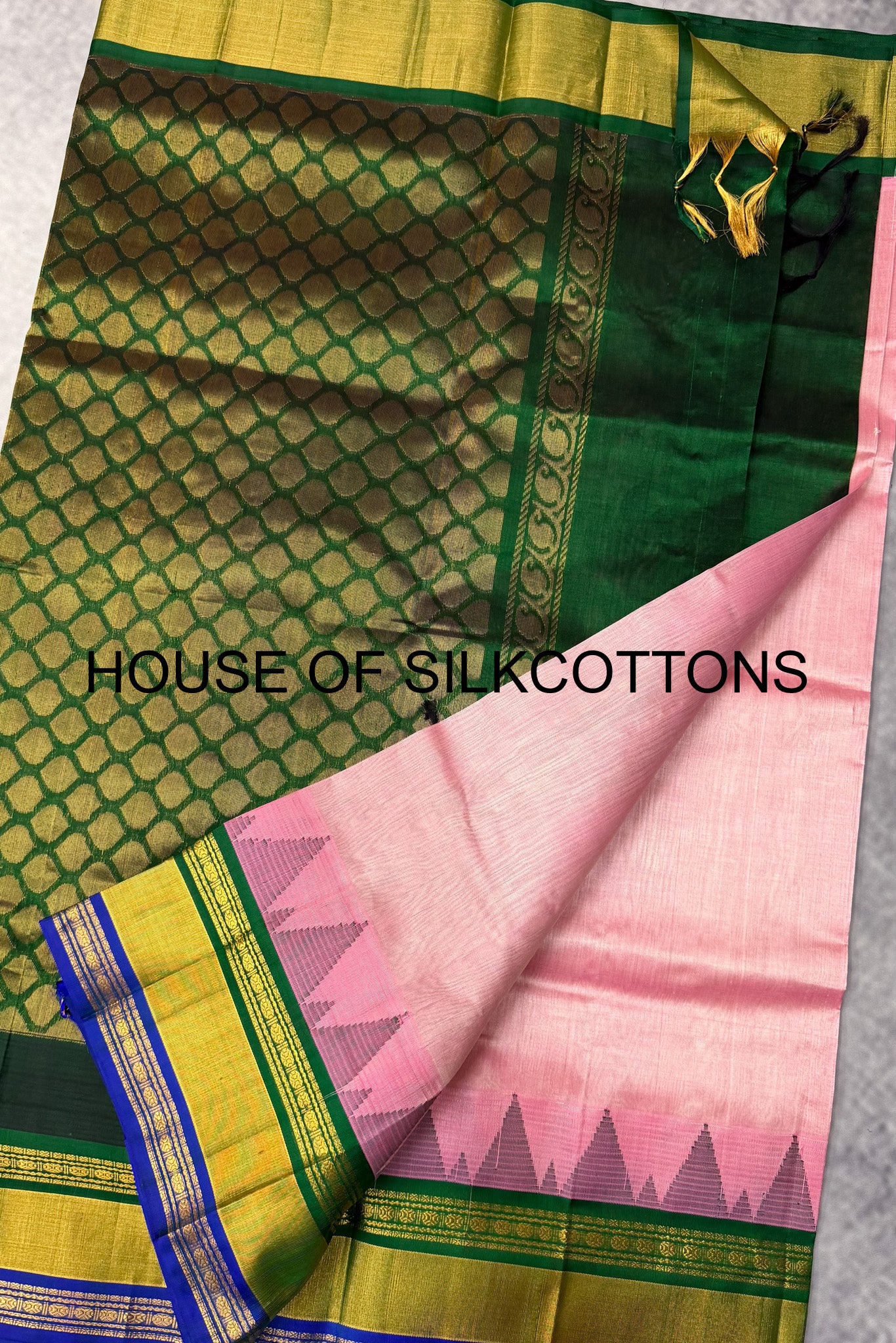 Temple Border Korvai Silkcotton