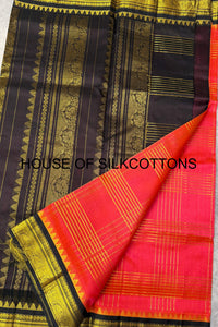 Korvai zari checks silkcotton