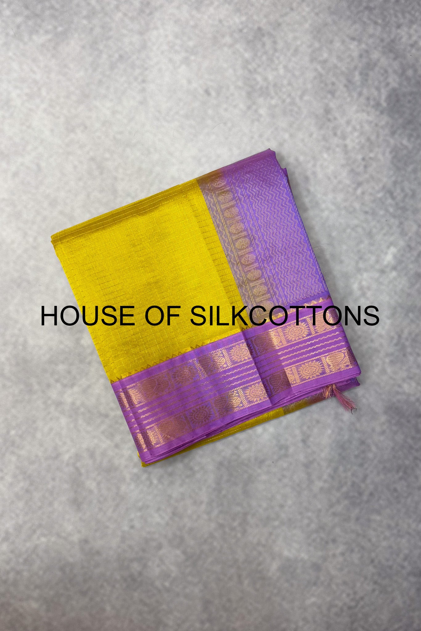 Korvai zari checks silkcotton
