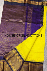 Contemporary Kanchi Temple Border Korvai Silkcotton