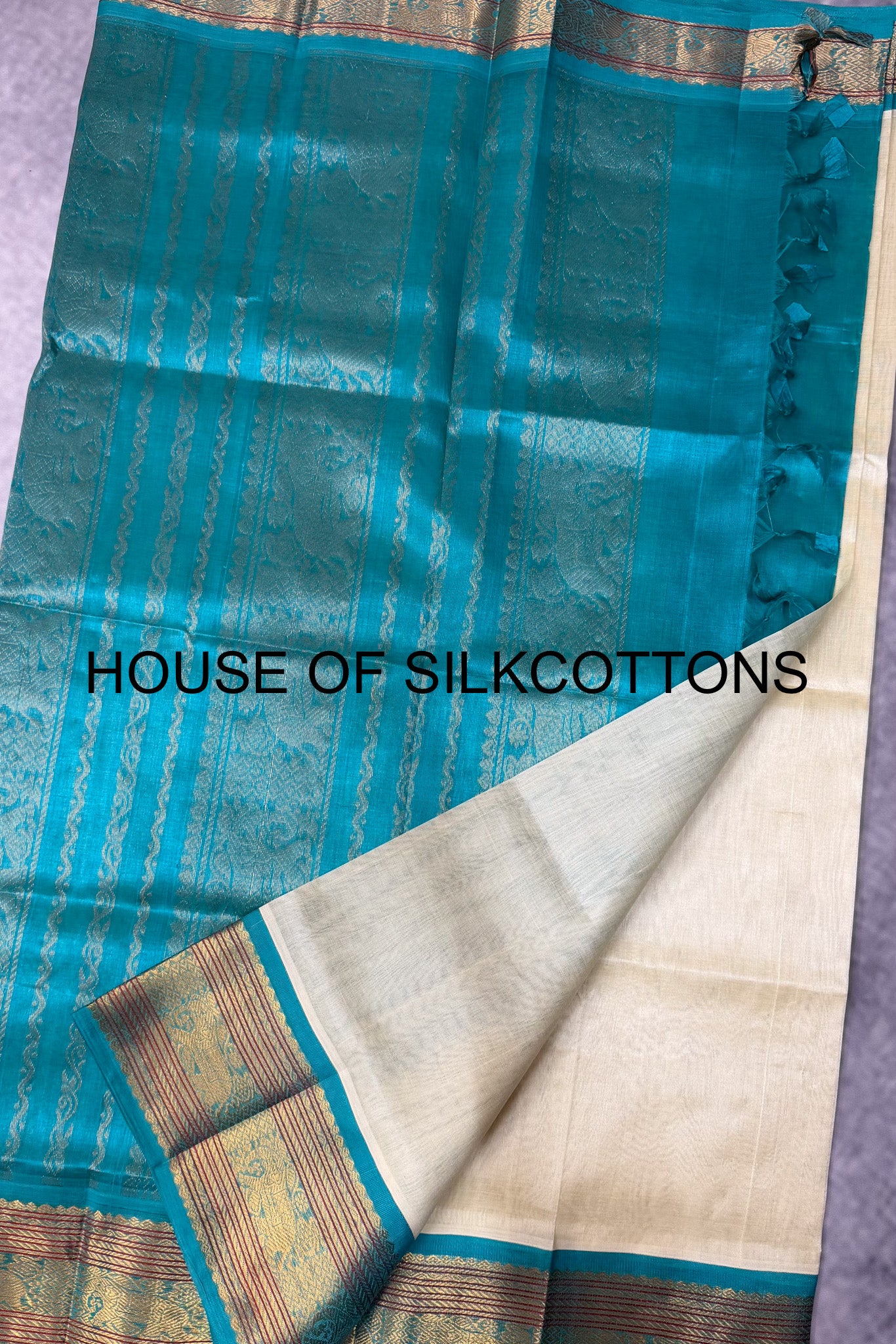 Korvai Border Plain Silkcotton